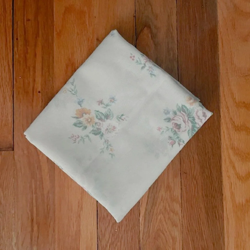 Vintage Cottagecore floral pillowcase, American Home‎ Ensembles, made in USA